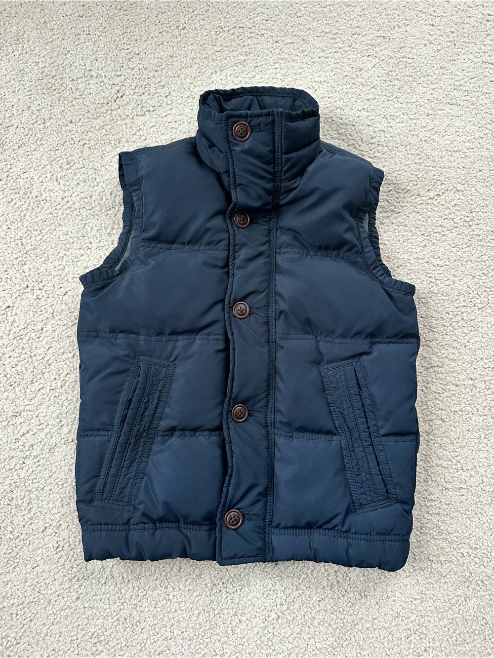 Abercrombie & Fitch Kids Navy and Cream Jacket Label Detail